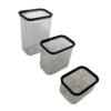 Conjunto 3 Potes Herméticos de Plástico