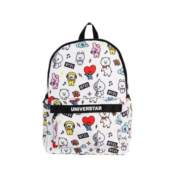 nlun6kugp7-xl-1.jpg Mochila de Costa Escolar Personagens BT21 - Branca