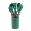 Conjunto de Utensilios Silicone 8 Peças - Verde