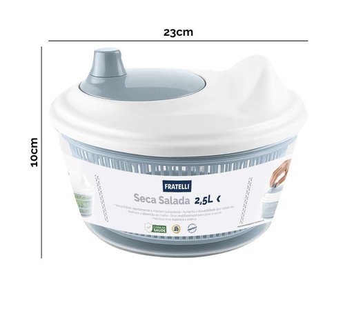 Seca Folhas Salada 2,5L - Cinza