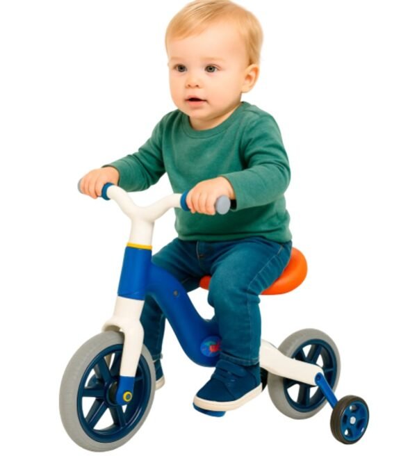 Bicicleta Infantil de Equilíbrio 2 em 1 com Rodinhas Removíveis - Azul