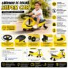 Carrinho de Rolimã Infantil Super Car - Amarela