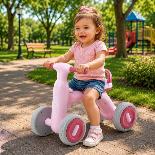 p2yldo0vyz-lg-3.jpg Bike Infantil com Luzes e 4 Rodas - Rosa