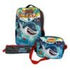 p6mdvpyu0l-lg.jpg Kit Mochila Infantil Escolar com 3 peças Tubarão
