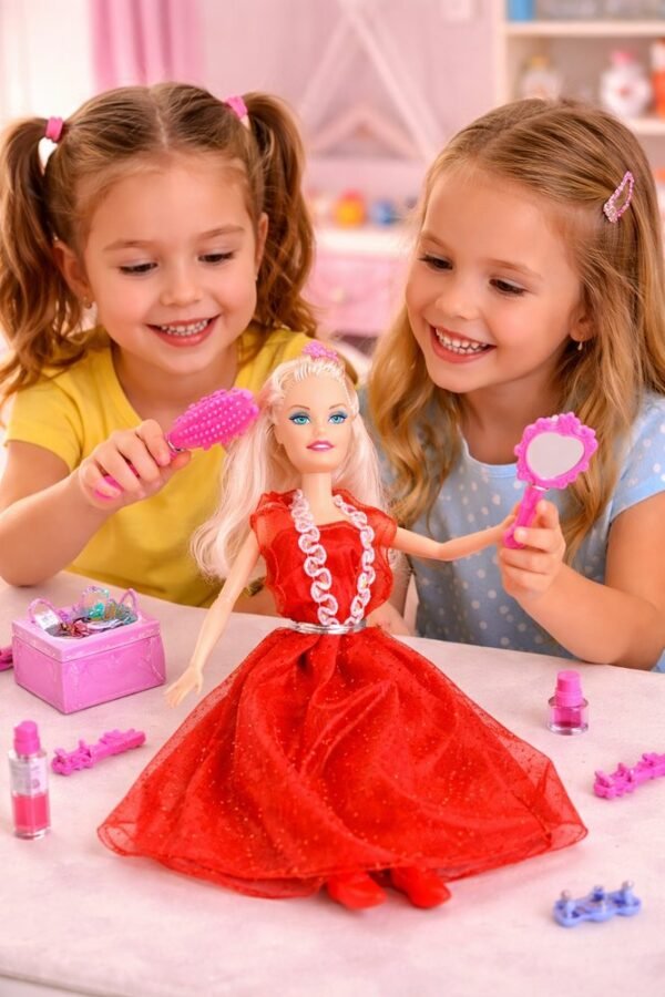 Boneca Nane Infantil Com Vestido e Acessórios Brinquedo Fashion