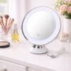 poui8z021wo-lg-2.jpg Espelho de Mesa Redondo LED para Maquiagem Com USB - Branca