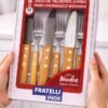 Jogo de Talheres Jumbo para Churrasco inox 6 Peças