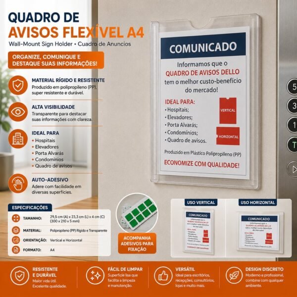 q3oy7e78xub-xl-1.jpg Quadro de Avisos Flexível A4 com Adesivo Transparente
