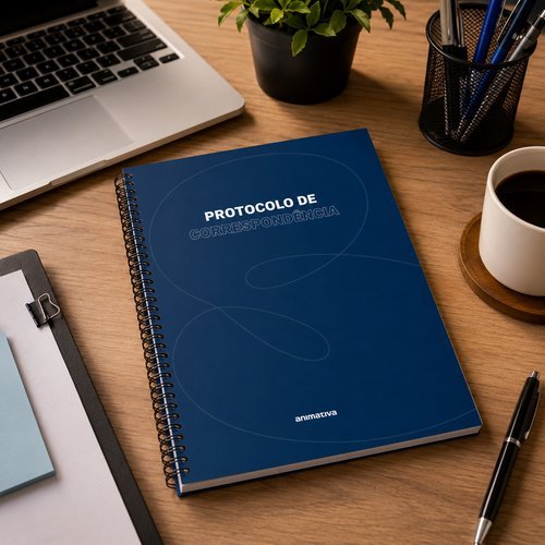 q7u89ezw598-lg-3.jpg Livro Protocolo de Correspondência 104 Folhas - Azul