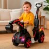 Retroescavadeira Elétrica Infantil Com Haste - Vermelha