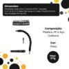 r58ipazyipe-xl-1.jpg Kit Cabo Extensor Flexível Para Parafusadeira Com Bits e Soquete - 21 Peças