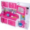 Cozinha Infantil Com Pia e Armário - Rosa