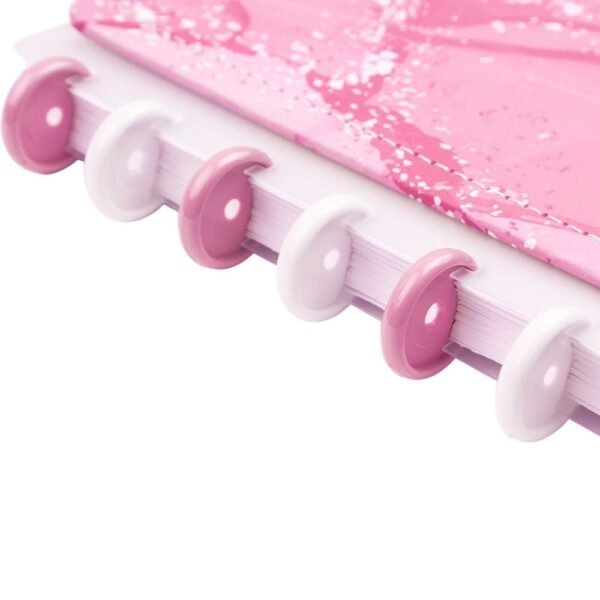 Caderno Disko Gran Capa Dura Disco Reposicionável Rosa Grande G