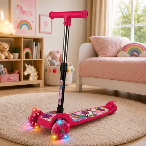 rsbi0ec41v-lg-2.jpg Patinete Unicórnio Infantil 3 Rodas e com Luz LED - Rosa
