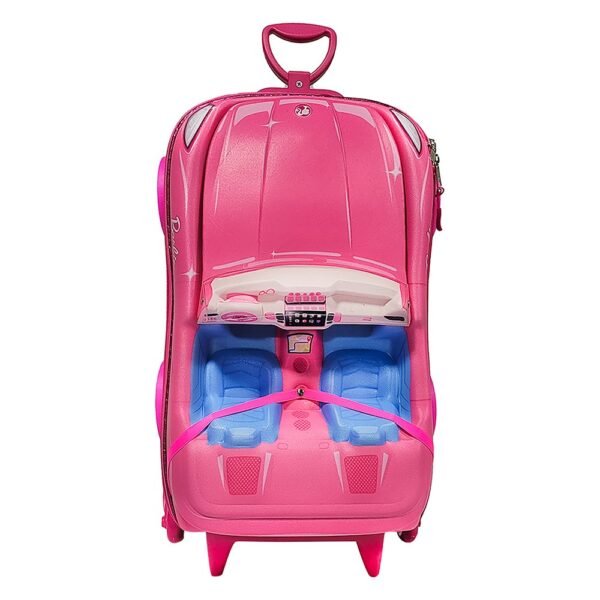 Mala Infantil Barbie Conversível 3D com Rodinhas - Rosa