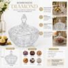 Bomboniere Diamond de Vidro com Tampa 19,5cm