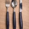 Conjunto talheres 12 peças de inox / Preta