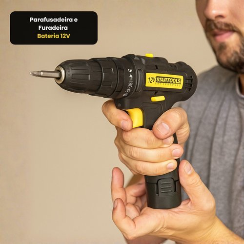 Parafusadeira e Furadeira a Bateria 12V