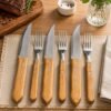 Jogo de Talheres Jumbo para Churrasco inox 6 Peças