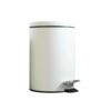 Lixeira Redonda com Pedal Multiuso Aço 5 litros - Branco Matte