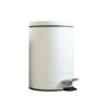 Lixeira Redonda com Pedal Multiuso Aço 5 litros - Branco Matte