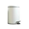 Lixeira Redonda com Pedal Multiuso Aço 5 litros - Branco Matte