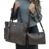t7drf1flk3-xl.jpg Kit 3 Peças Bolsa Feminina Com Alça Trançada