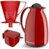 Kit Garrafa Termica Café Prático com Açucareiro com Colher e Suporte para Filtro