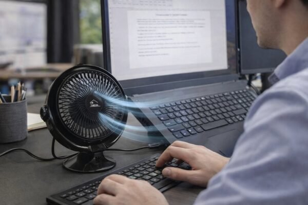 Ventilador De Mesa Portátil USB Silencioso Compacto - Sortida