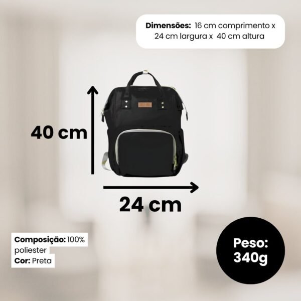 Mochila maternidade - Preta