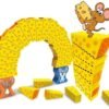 Conjunto 20 Blocos De Queijo Cheese Stack Torre Empilhamento