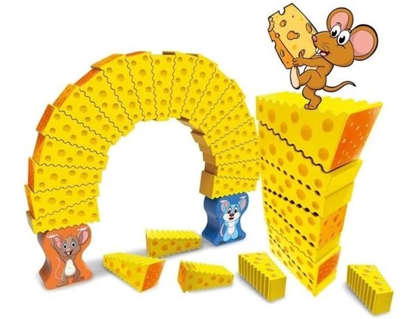 Conjunto 20 Blocos De Queijo Cheese Stack Torre Empilhamento