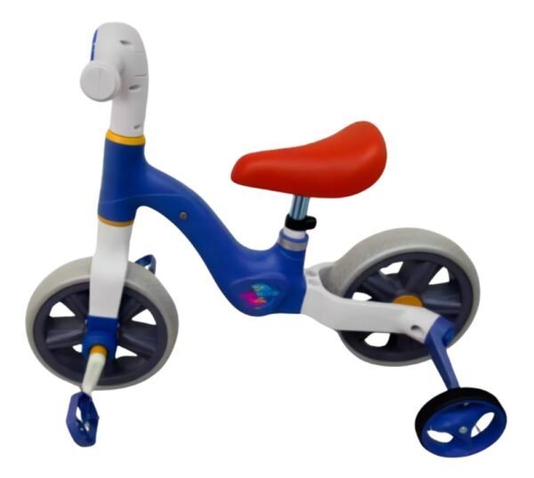 Bicicleta Infantil de Equilíbrio 2 em 1 com Rodinhas Removíveis - Azul