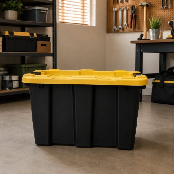 vbk5i5d7gc-xl-1.jpg Caixa Organizadora com Tampa Alta Resistência 25 Litros - Preta