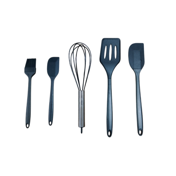 Kit Utensílios de Cozinha de Silicone 5 Peças - Sortido