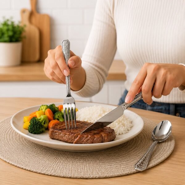 Conjunto de Talheres com 24 Peças em Inox