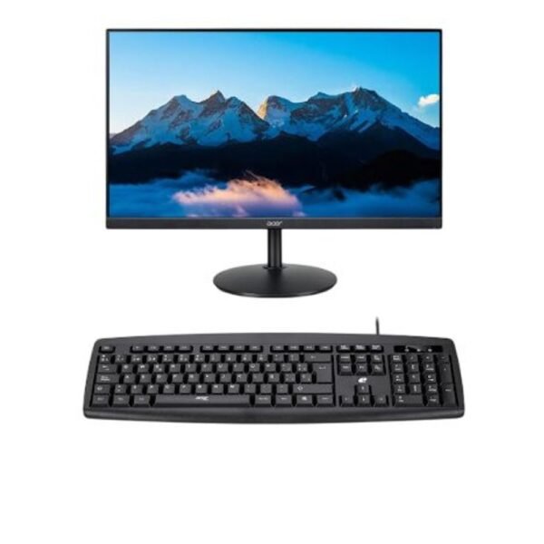 Conjunto Teclado e Mouse Com Fio Para Computador - Preta