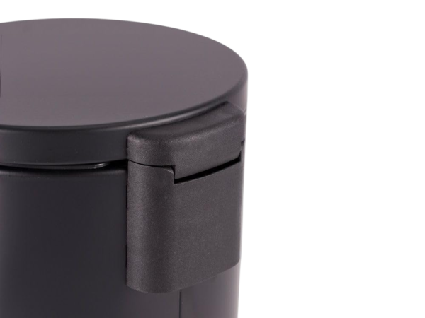 vrsoze3gt9f-xl-1.png Lixeira Redonda com Pedal Multiuso Aço 3 litros - Preto Matte