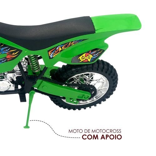 Moto de Motocross de Brinquedo com Apoio