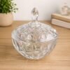 Bomboniere Diamond de Vidro com Tampa 19,5cm