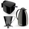 Kit Garrafa Termica Café Prático com Açucareiro com Colher e Suporte para Filtro