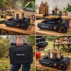Fogareiro Portátil De Mesa Maleta Para Camping e Cozinha