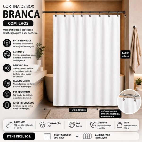 xi8xl1t2j1p-xl-1.jpg Cortina de Box Com Ganchos 1,38m x 1,98m - Branca