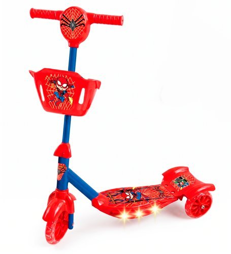 y179m5swj1-lg-1.jpg Patinete Heroi Aranha Infantil 3 Rodas e Luz LED - Vermelha