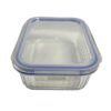 Pote Vidro Hermética Borossilicato Tampa Silicone azul 1040ml