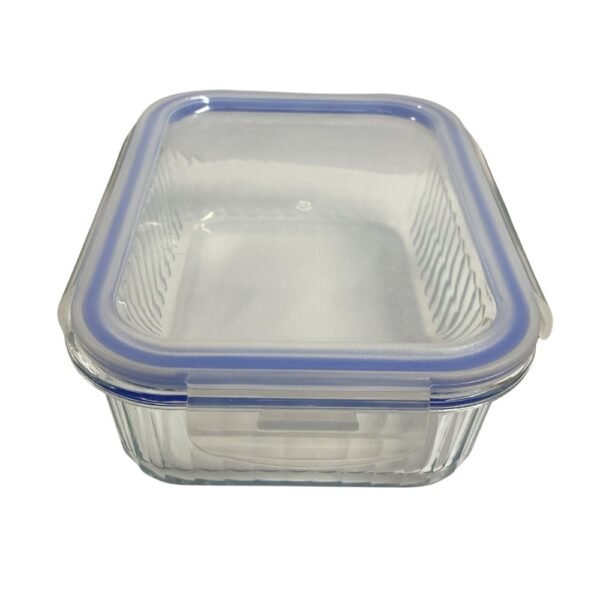Pote Vidro Hermética Borossilicato Tampa Silicone azul 1040ml