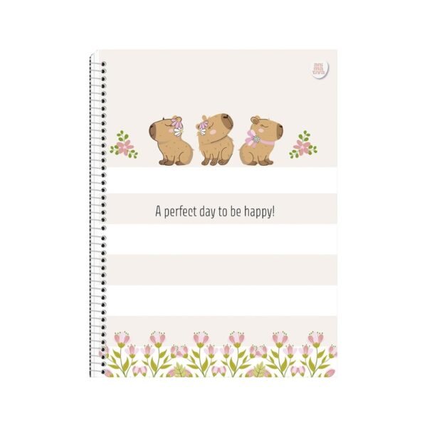 ynjx197fvc-xl-1.jpg Caderno universitário Espiral 10 matéria Capivara com 160 Folhas - Sortido