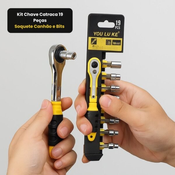 z37rxdfxgtc-xl-1.jpg Kit Chave Catraca 19 Peças Soquete Canhão e Bits