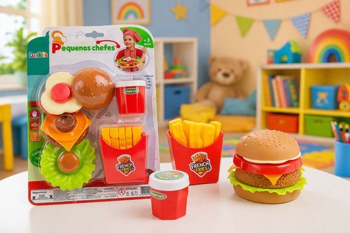 zolns6988m-lg-2.jpg Kit Comida Infantil Pequenos Chefs Brinquedo Cozinha
