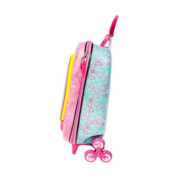 Mala Infantil Barbie 3D com Rodinhas - Rosa